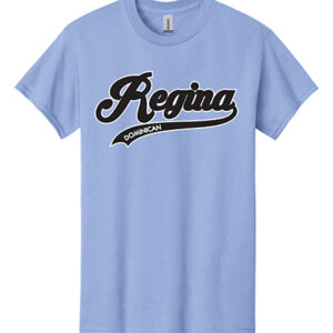 Carolina Blue Regina Dominican Script T-Shirt