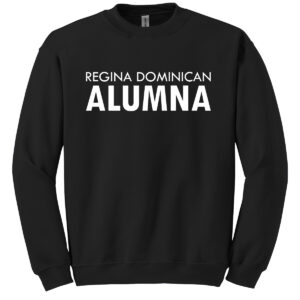 Regina Dominican Black Alumna Crewneck – Solid White Imprint